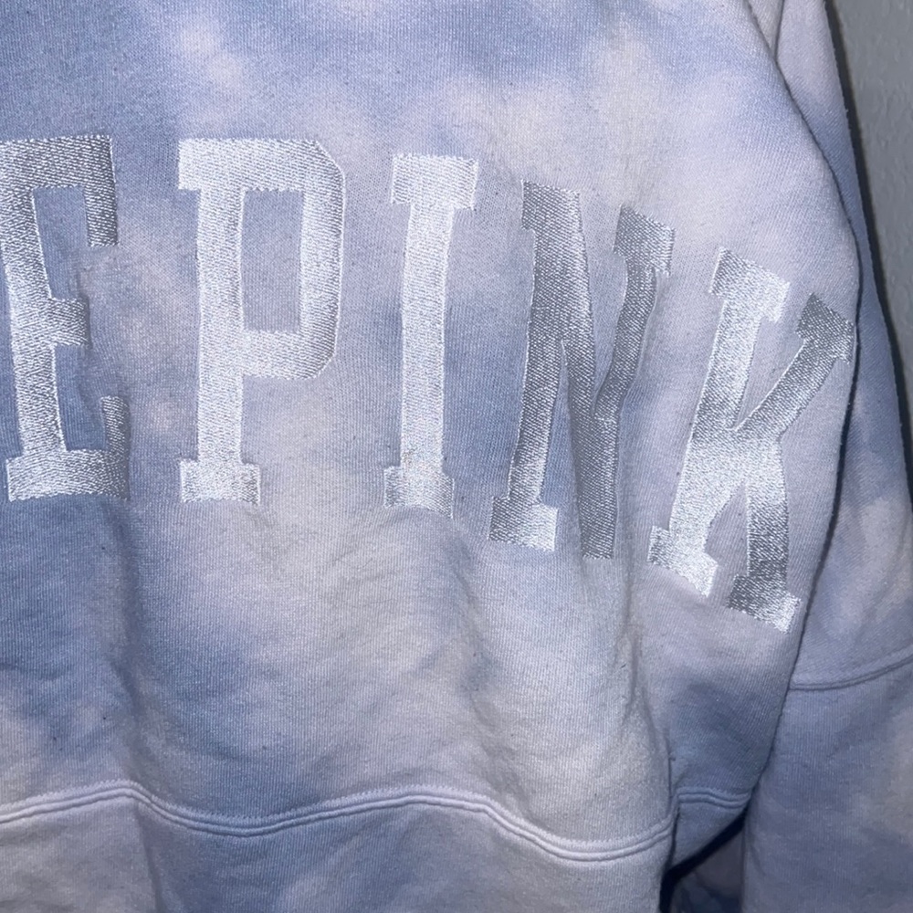 PINK Victoria Secret half zip sweater sweatshirt pullover small tie dye - Picture 9 of 11